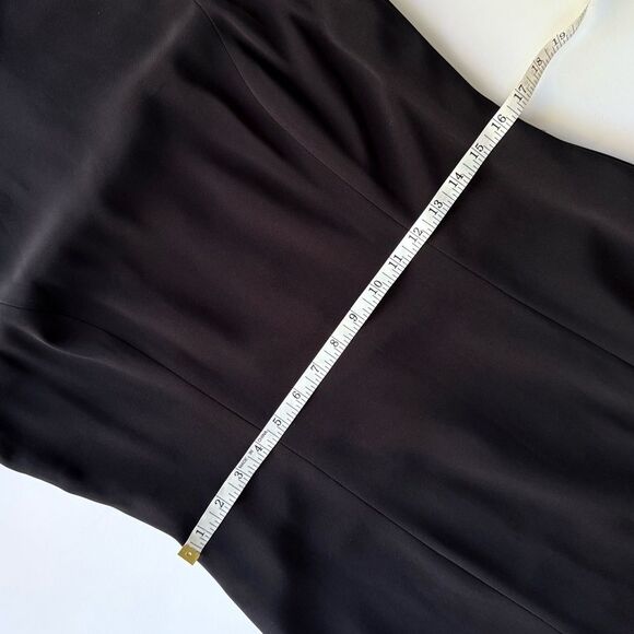 Vintage Black Tie Oleg Cassini Dress w/ Sheer Long Sleeves Beaded Detail Maxi - Picture 15 of 16